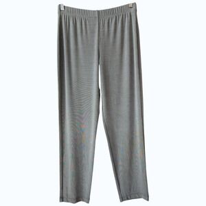 Chico's Traveler Pants Women's 1 M 8  Straight 30x29" Silver Gray Pull on Liquid